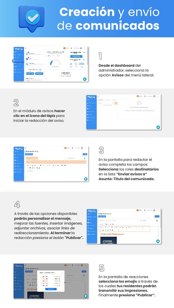 Creación y envío de comunicados-Centro de Ayuda